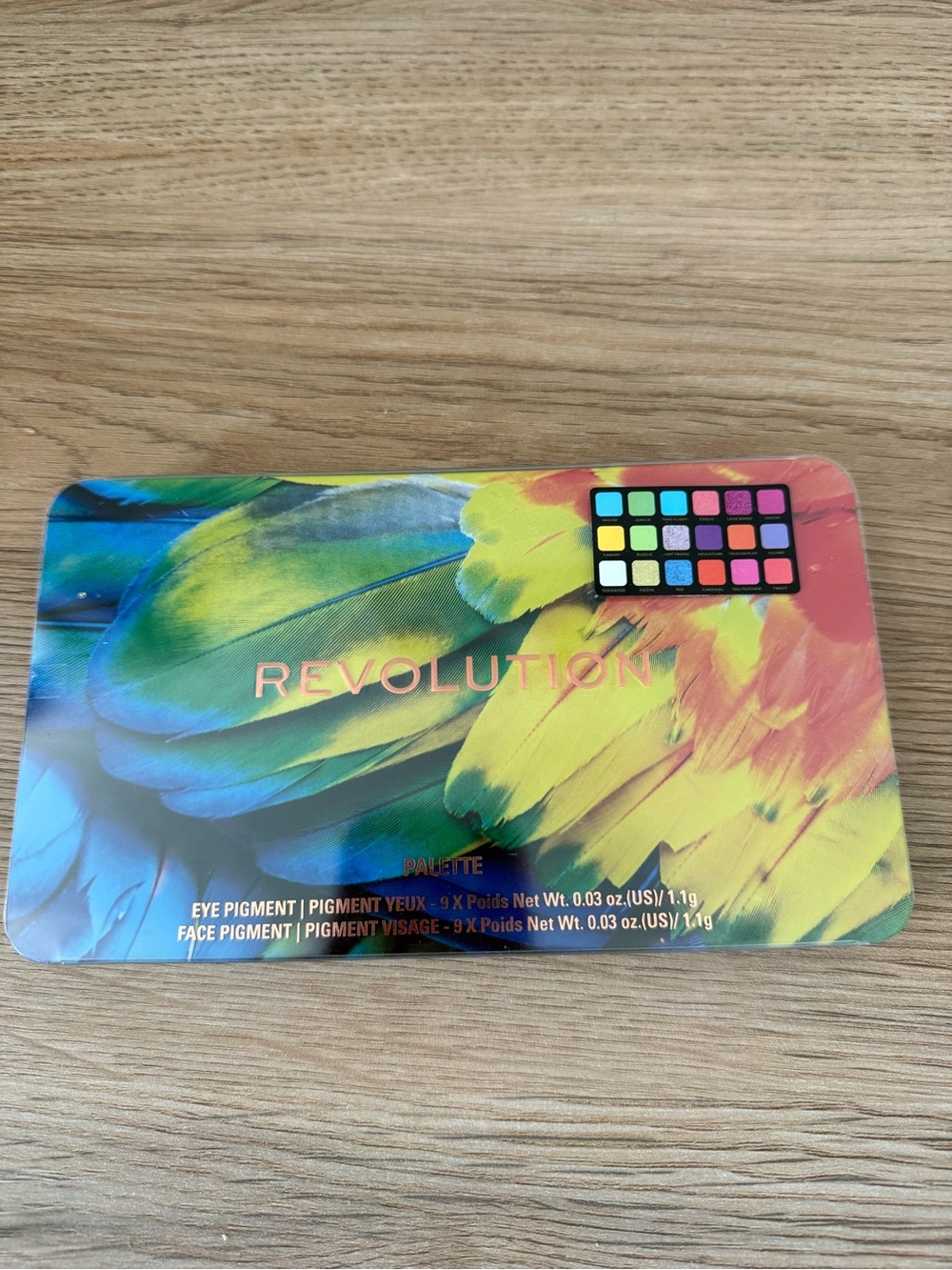 Revolution beauty birds of paradise eyeshadow palette.
